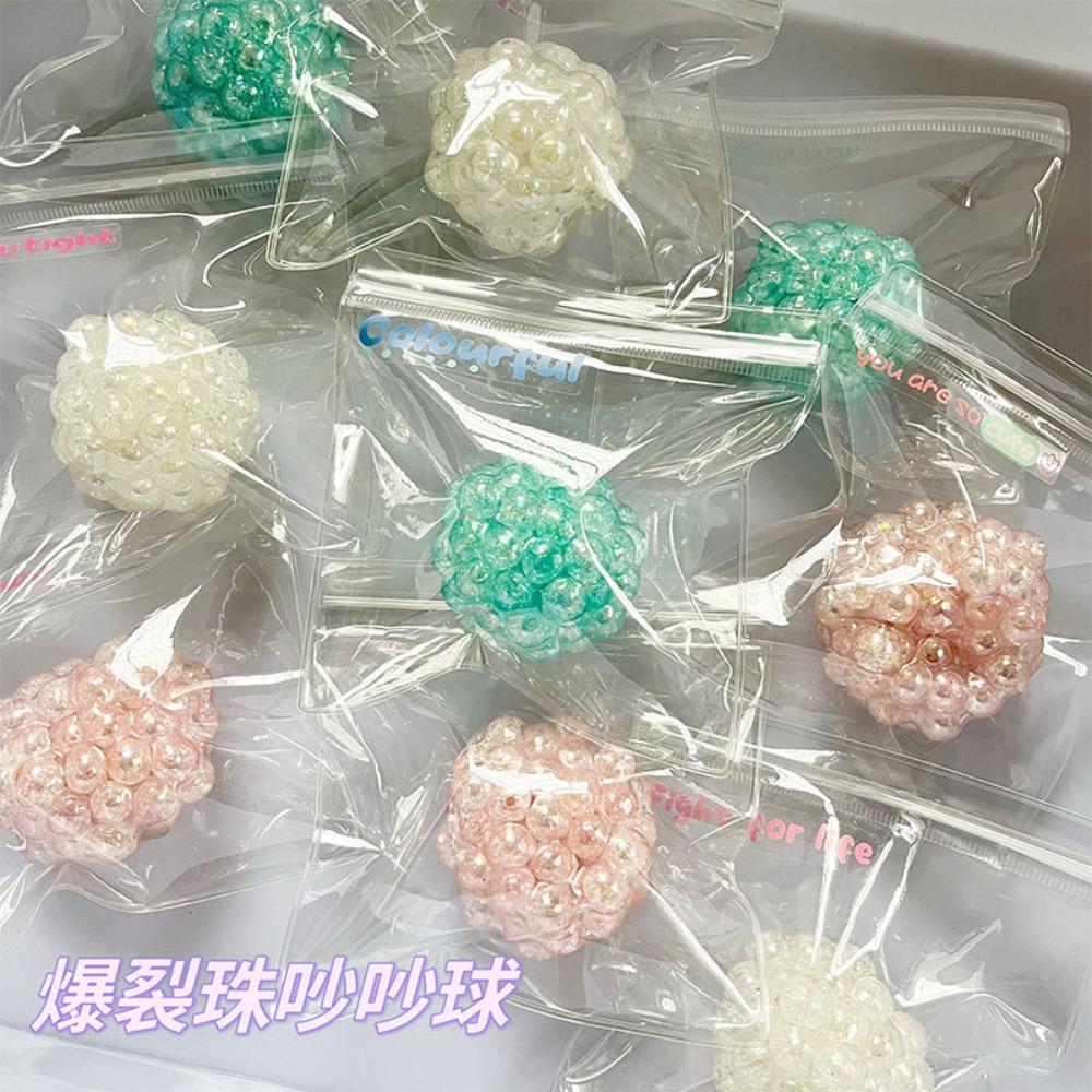 Squishy Colored Beads Stress Ball Sensory Toys for Adults Kids, Anxiety Relief Fidget Toys Squeeze Balls for ADHD Autism Focus