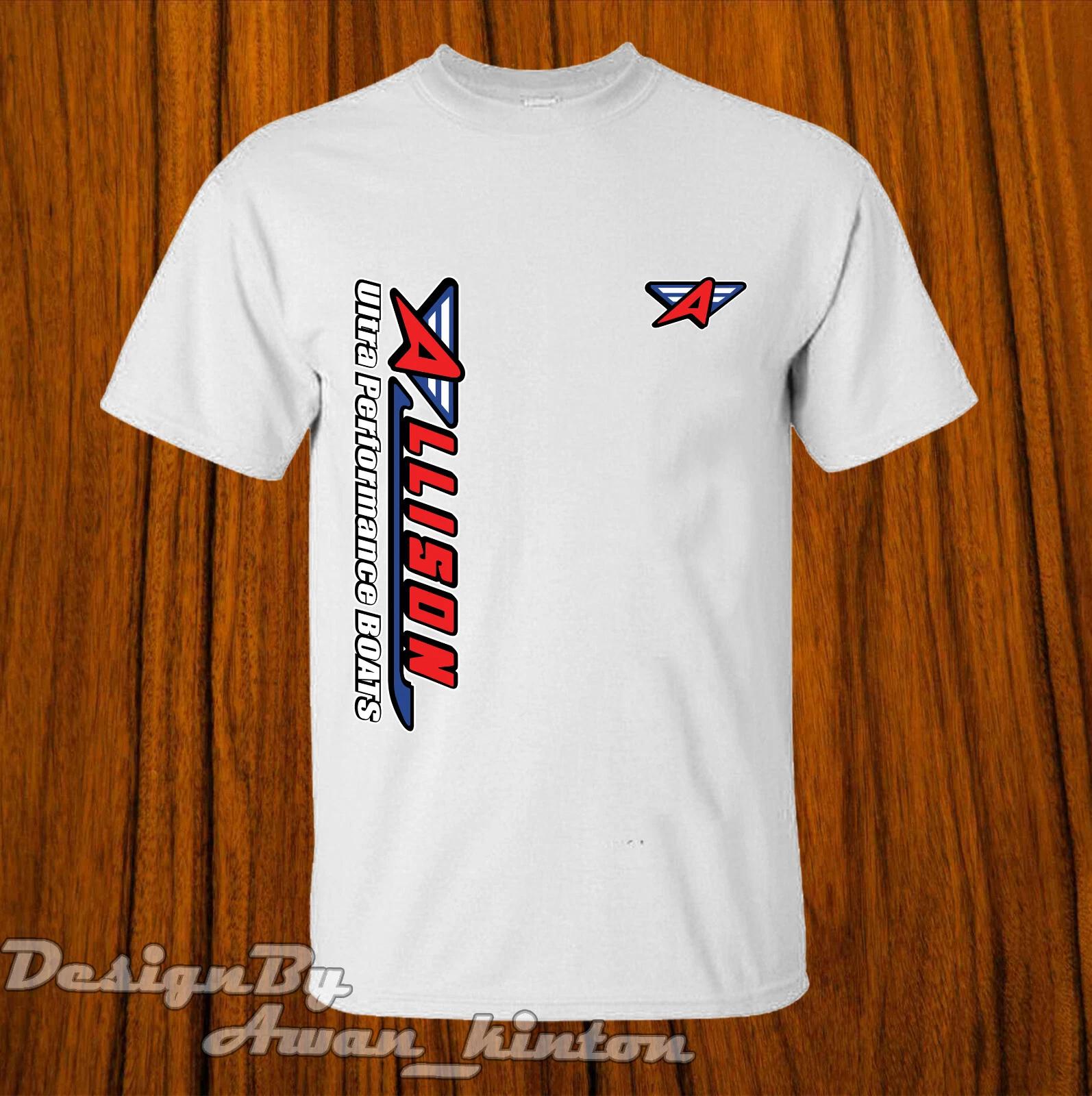 Men s and Women s T-shirts White Color Allison Funny Logo Boat Unisex Tshirt Made In Usa XXXXL