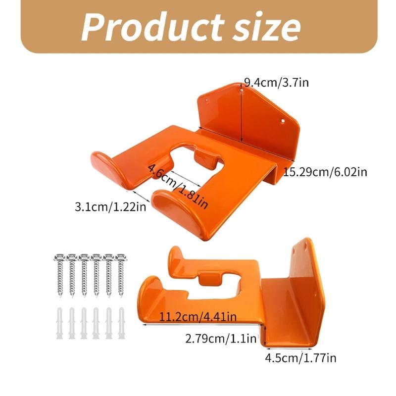 Gardening Equipment Tool Hanging Solution Heavy Load Weeder Eater Wall Hook Bracket Rack, Easy Installs for Various Size