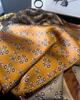 Luxury Brand Elegant Contrast Color Square Scarf Stylish Small Flower Print Neck Scarf Casual Imitation Silk Smooth Headband