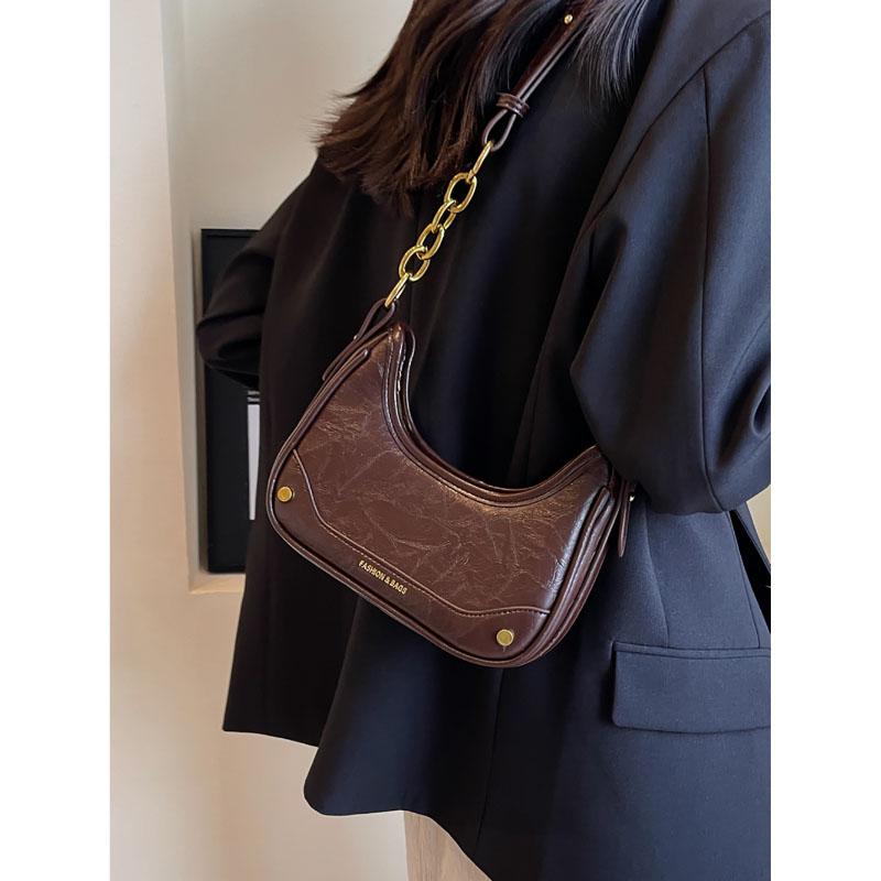 High-Grade Texture Small Square Bag Female New Ins Style Fashion Single Shoulder Crossbody Bags Niche Design Chain Underarm Pack