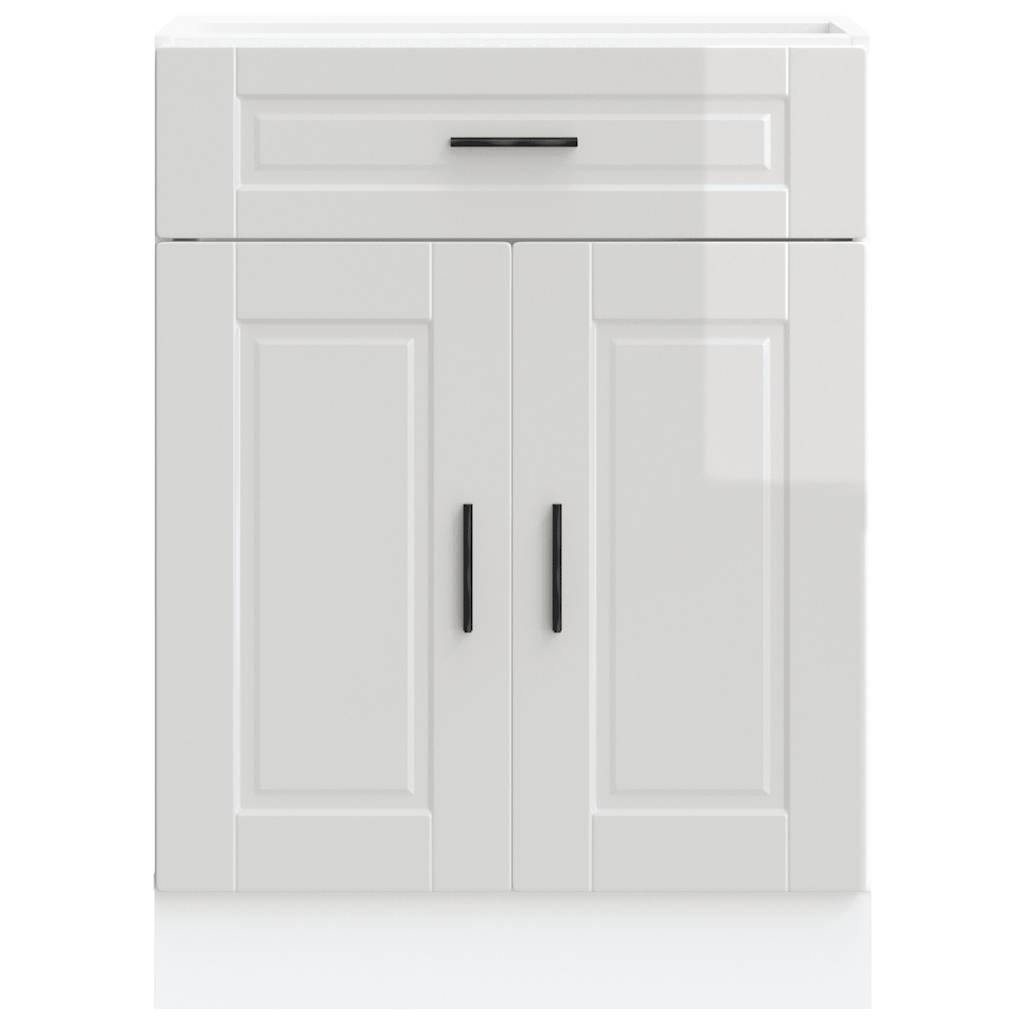 Vidaxl Kitchen Base Cabinet, Porto, White, Wood-based Material