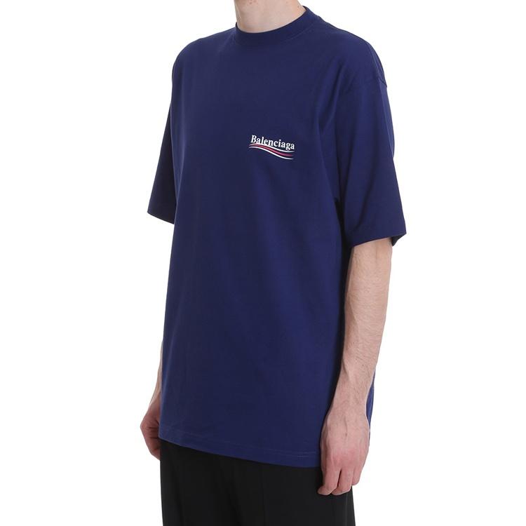 Balenciaga Political Campaign T-Shirt Large Fit 'Blue' Men's 620969TIV521195
