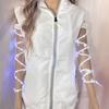 Damen LED Handbandagen Party Rave Gogo Tänzerin Outfit Sexy Hohl-Bandage Strümpfe 1 Paar LED Leuchtende Beinbandagen Strumpfhosen