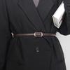 Women Belt Imitation Leather Adjustable Thin Waistband Solid Color Dresses Shirts Tops Waist Belt Versatile Fashion Accessory