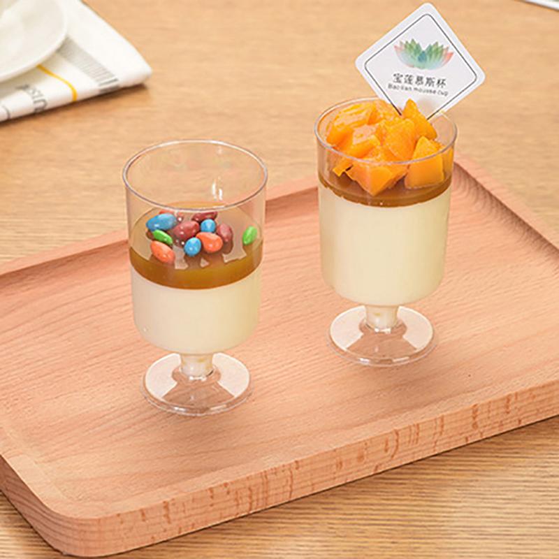 Mousse Tasse Pudding Tasse Gelee Tasse Hohe Glas Einweg Kunststoff Tasse Transparent