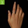 Exquisite Love Moissanite Ring Wedding Ring, Elegant Line Love S925 Sterling Silver Ring