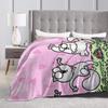 Humorous Cartoon Cat Simons Cat Flannel Throw Blanket  Blanket for Bedding Outdoor Lightweight Quilt,