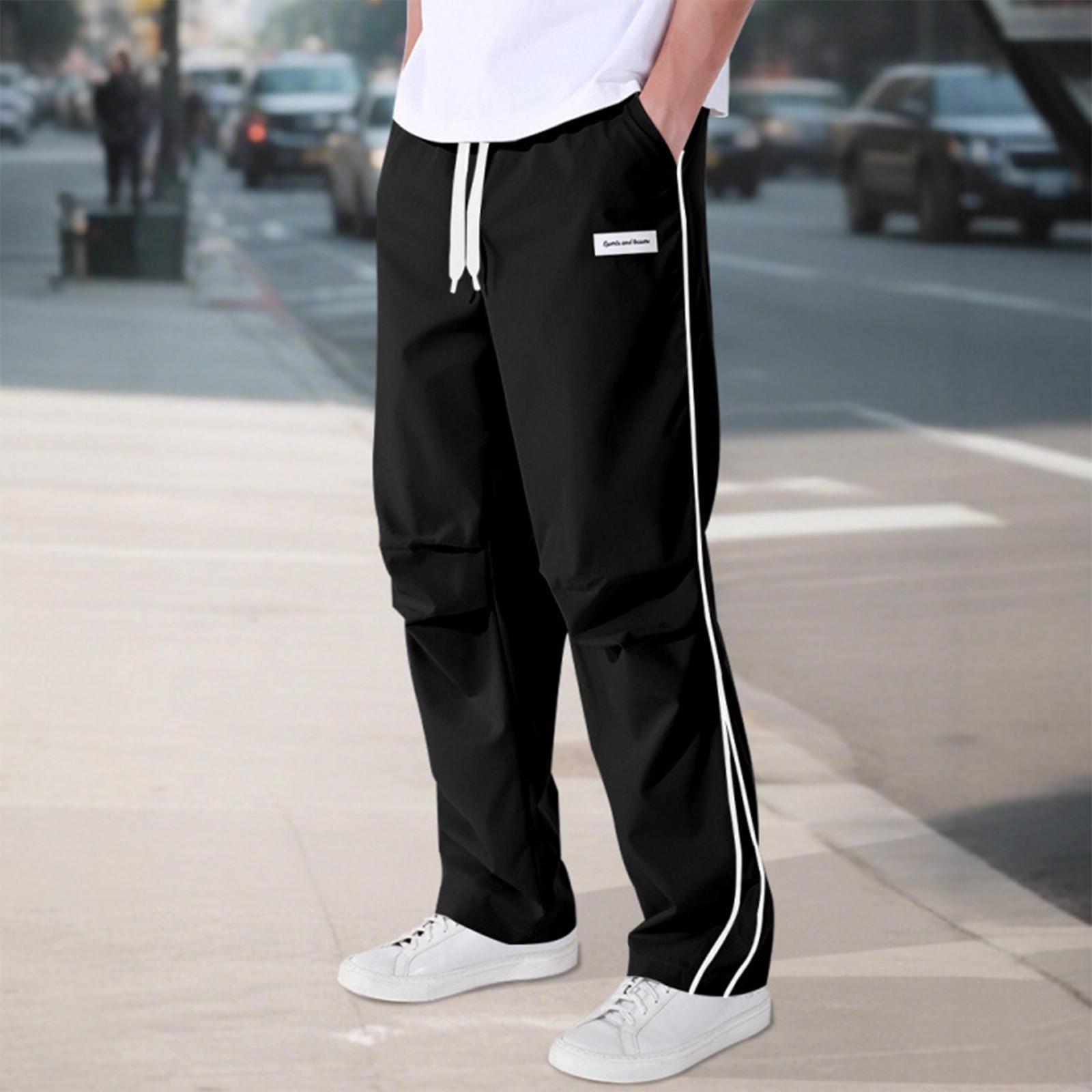 

Men s Overalls Drawstring Multi Pocket Casual Pants Hiking Pants XXL чёрный
