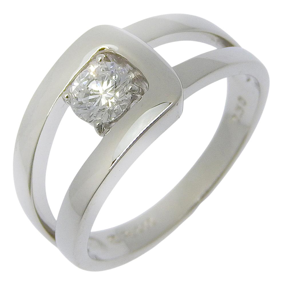 

MONNICKENDAM trust Ring Pt900Platinum/diamond #5.8(US Size) 6.3g Women Used
