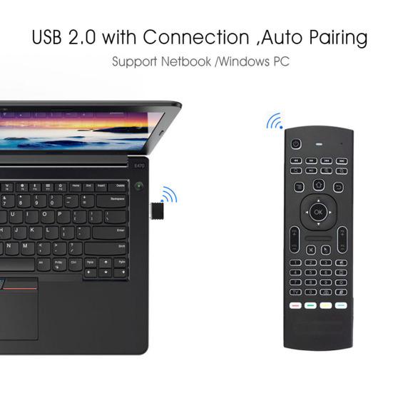 MX3 2.4G Wireless Remote Control Air Mouse Keyboard for X96 H96 Android TV Box