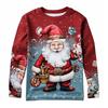 Christmas Men's Santa Claus Graphic Long Sleeve T Shirt Crew Neck Casual Tee Shirt New In Sports Tshirts For Men