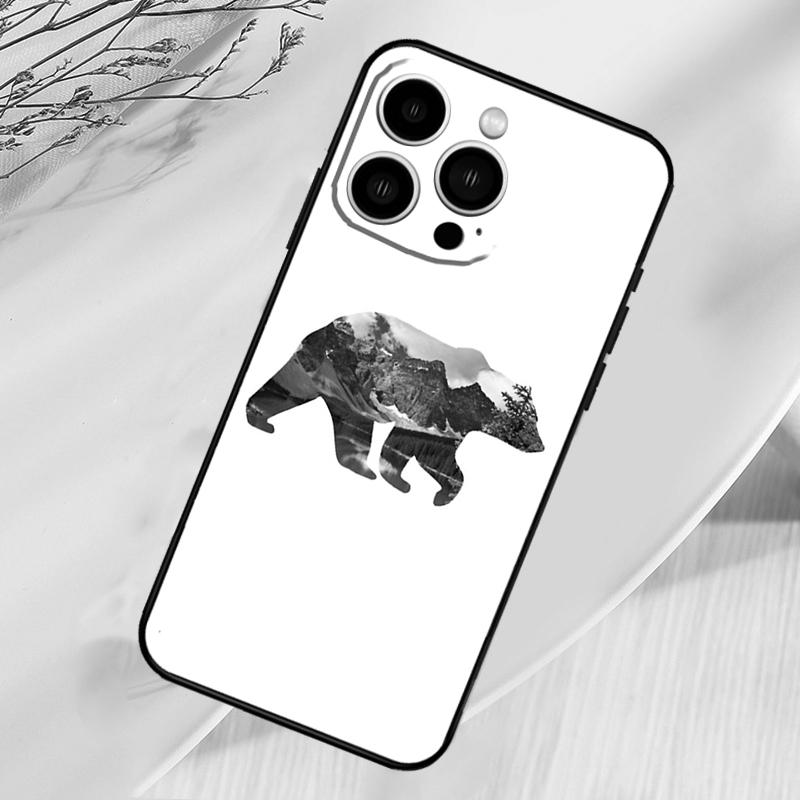 Cartoon Grizzly Bear Phone Case For iPhone 17 Air 16 15 14 13 11 12 Pro Max Plus 12 13 Mini 16e 17 Pro Max Cover