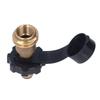 Brass Gas Tank Adapter Propane Refill Adapter with Black Handle POL Convert QCC1 Type 1