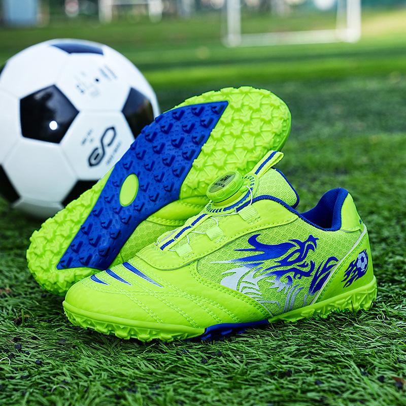 New Football Shoes Rotating Buckle Broken Nails Men'S And Women'S Sneakers Classmates Breathable Non-Slip Children'S And Adolescents' Training Shoes