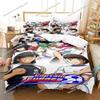 3D Printed Anime Captain Tsubasa Bedding Set Boys Girls Twin Queen Size Duvet Cover Pillowcase Bed Kids Adult Home Textileextile