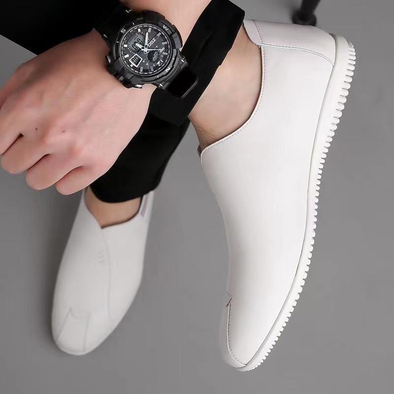 Fashion Men's New Casual Flat Shoes Spring Autumn Wear-resistant Soft Slip-on Designer New Loafers Male Comfortable Leather Shoes