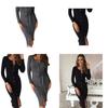 Women Elegant Dress With Elastic Fabric And Short Sleeve Vneck Design For Casual Summer Wear