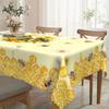 Sonnenblumen-Bienen-Druck Tischdecke, Frische Haushalts-Kaffeetisch-Tischdecke, Geeignet für lange und runde Tische