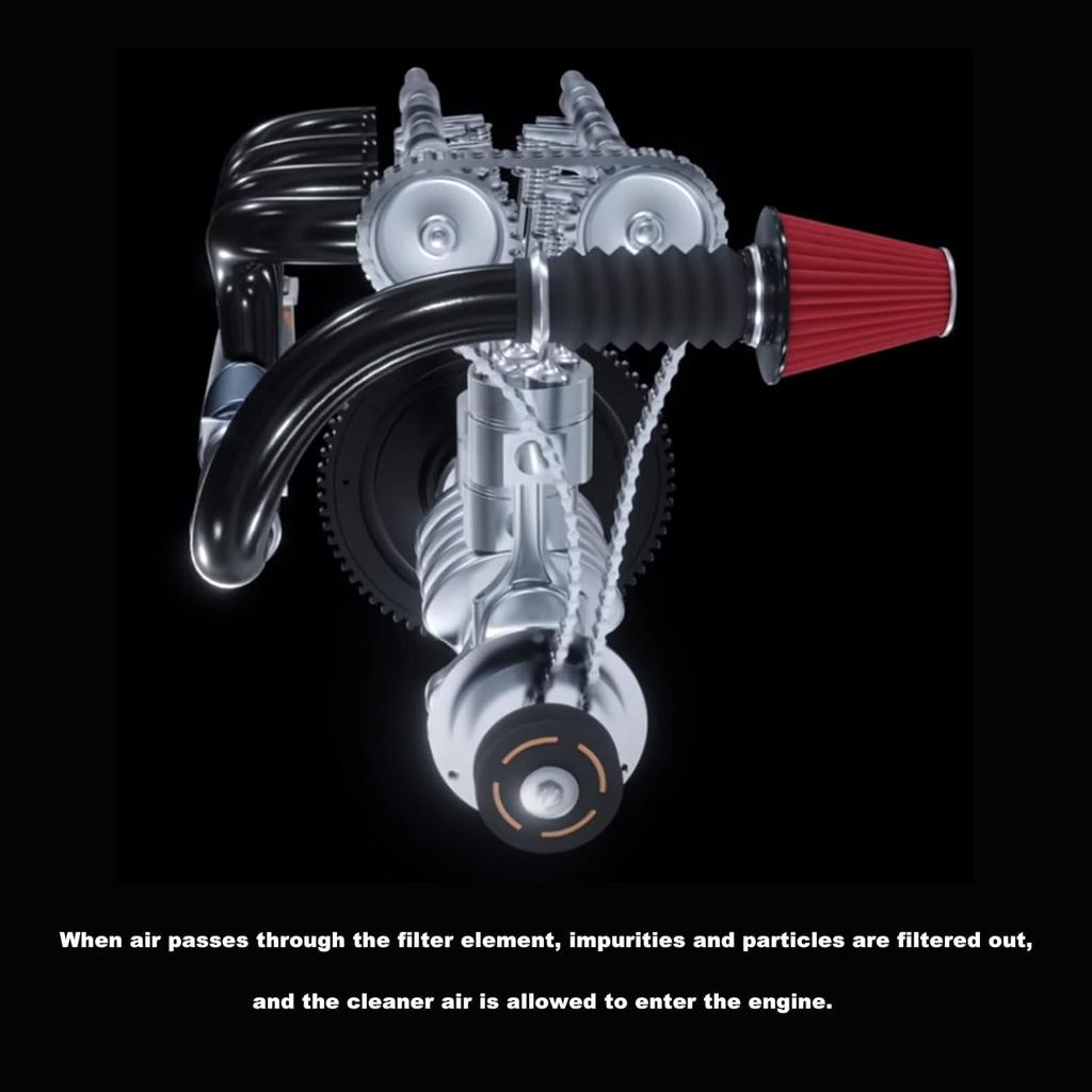 RYANSTAR RACING 152mm 6" High Flow Round Tapered Cone Closed-Top Washable Clamp-On Dry Air Filter Short 155mm Tall