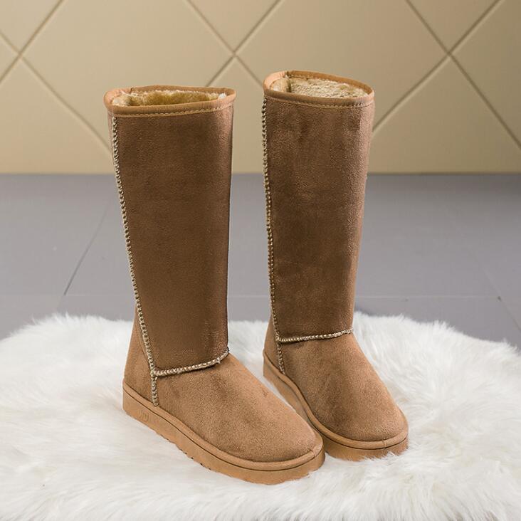 Fashion HOT 2025 Winter New High-tube Fashion All-match Warm Thick Snow Boots with Bow Knot Snow Boots Women Flat-heel Snow Boots