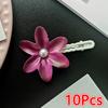 10Pcs Multicolor Duckbill Hair Clip Orchid Floral Hair Clip Gifts Side Bangs Clip  Hair Accessory