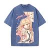 Anime My Dress Up Darling Kitagawa Marin Printed Tee Men Women Short Sleeve Cotton Tshirts Washed Clothing Vintage Streetwear