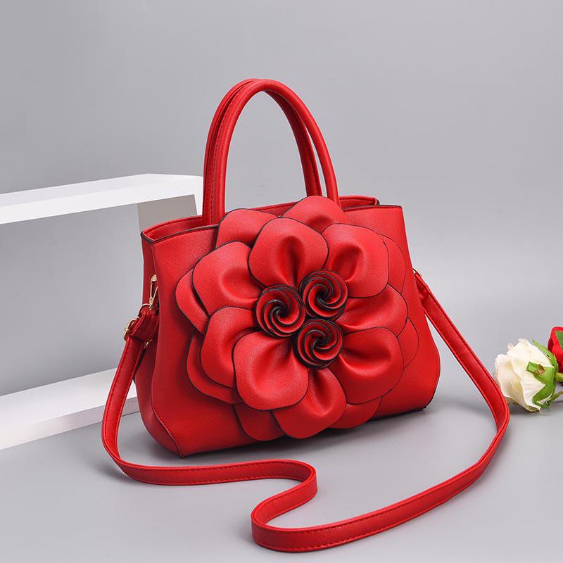 2025 Women's Rose Handbag: Elegant Large Capacity Crossbody & Shoulder Bag