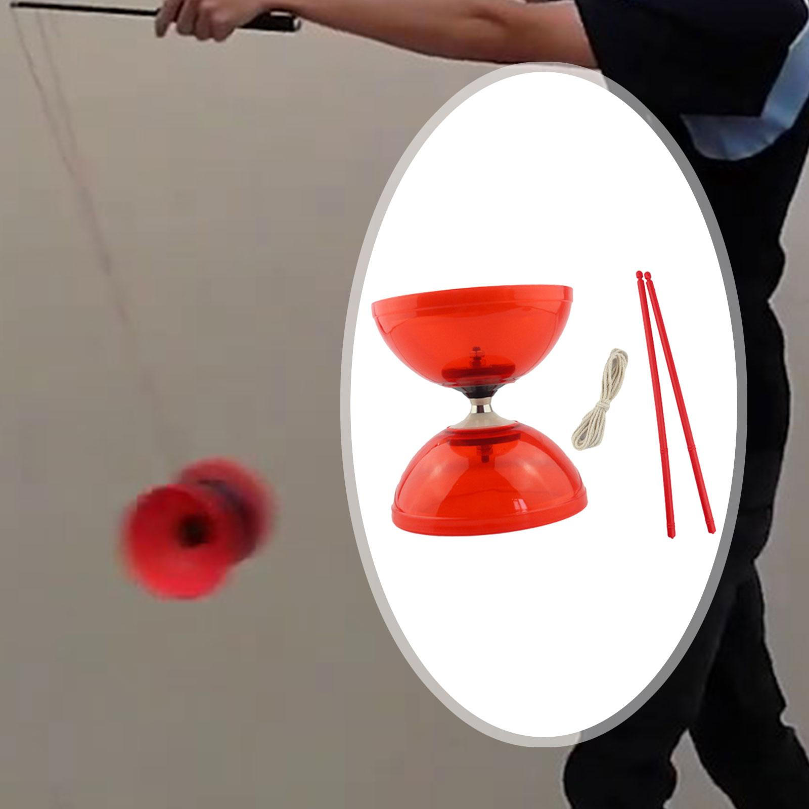 

Игрушка «Шар Диаболо» Китайский набор с палочками Координация рук и глаз Фитнес Жонглирование красный