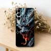 PC-Dragon Phone Case Black Silicone Soft For Samsung S25,S24,S21,S22,S23,S30,Ultra,S20,Plus,Fe,Lite
