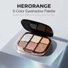 Southeast Asia Best-Selling Soft Blend Six-Color Eyeshadow Palette – Matte & Shimmer, No Fallout, Easy Blend, Yellow Skin Friendly