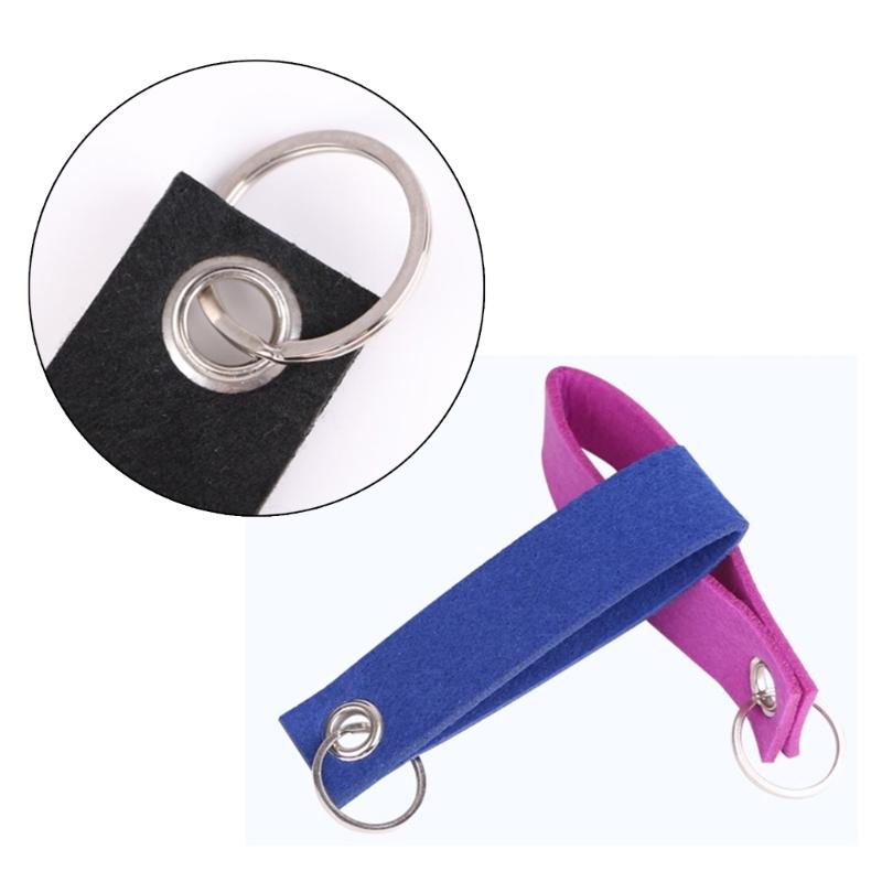 Personlig Färgglad Filt Nyckelring Kreativ DIY Inspiration Nyckelringar Tillbehör Mångsidig Filt Förnödenhet Nyckelring Berlock