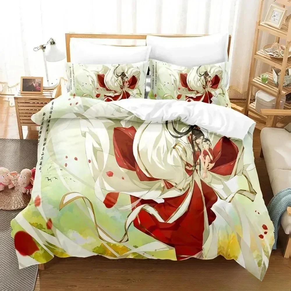 Bénédiction d'un Officiel Céleste Tian Guan Ci Fu Ensemble de Literie Garçons Filles Taille Twin Queen King Housse de Couette Taie d'Oreiller Lit Garçons Adulte 70x130cm 2pcs
