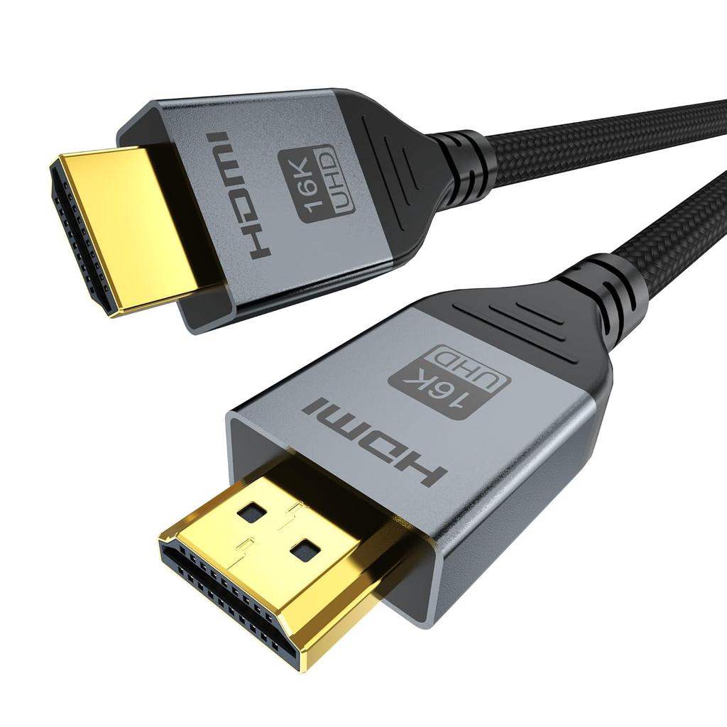 16K 8K HDMI Cable 96Gbps High Speed HDMI 2.2 Cable 16K@60Hz 8K@120Hz 4K@480Hz HDCP 2.2&2.3 Dynamic HDR For Roku TV/HDTV/PS5/Blu-ray/Projector