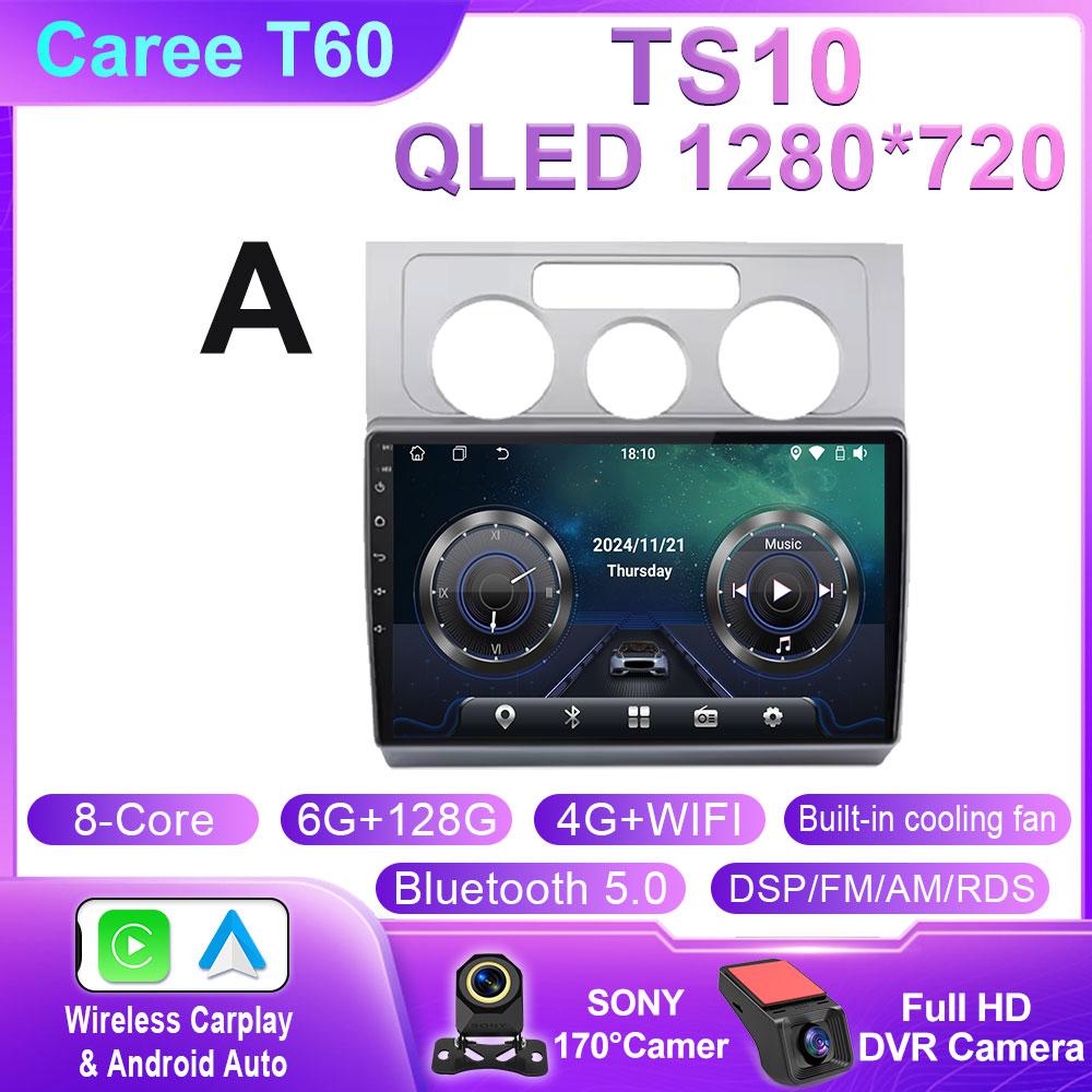 Car Radio For Volkswagen Touran 1 2003 - 2010 Wireless CarPlay Android Auto Car Intelligent Systems WIFI QLED No 2 Din 2din DVD