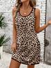 Trendy leopard print Women Dress Sleeveless Sundress Fashion leopard Graphic 3D print Summer New Daily Wear Female Clothing