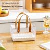 Swiss Roll & Mousse Dessert Packaging Box with Hand-Carry Feature for Whole and Half Rolls
