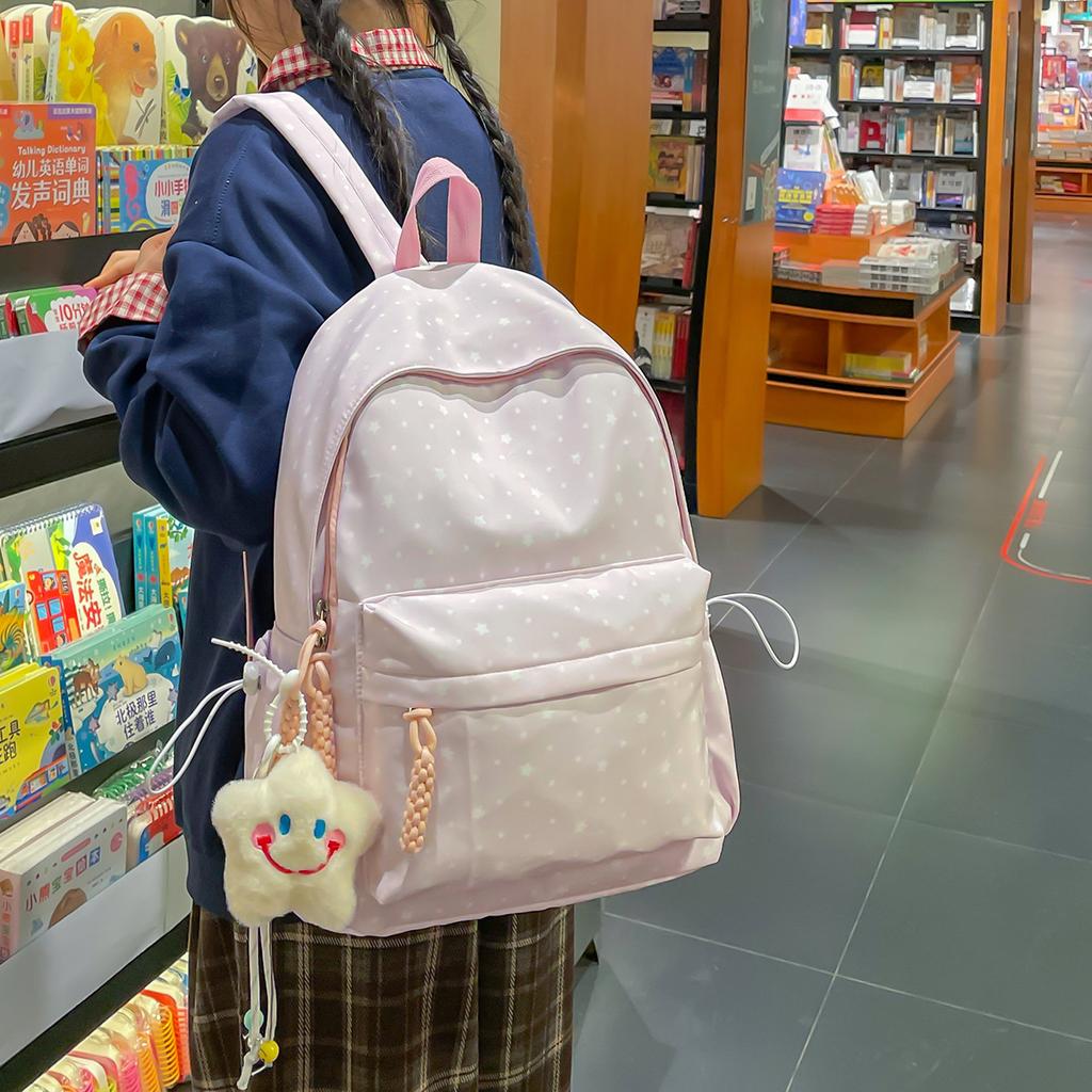 Schoolbag Japanese ins Small Fresh Backpack Women's Large Capacity Mori School Style Student School Bag Casual Printed Backpack