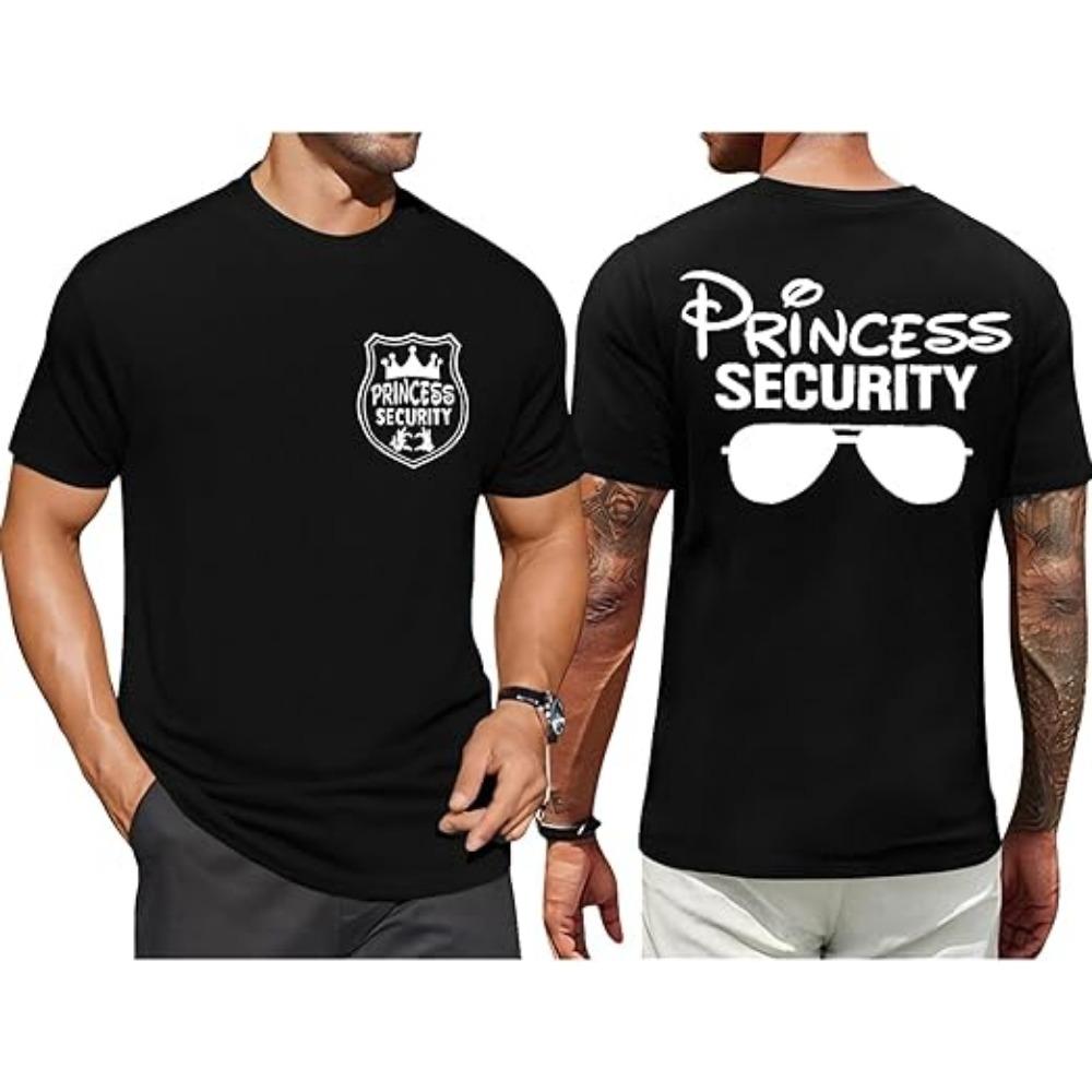 Princess Security Team New Arrival Mens Clothes Tee Shirt Graphic T-Shirts Men Tshirt for Men Ropa Hombre Short Sleeved 35873
