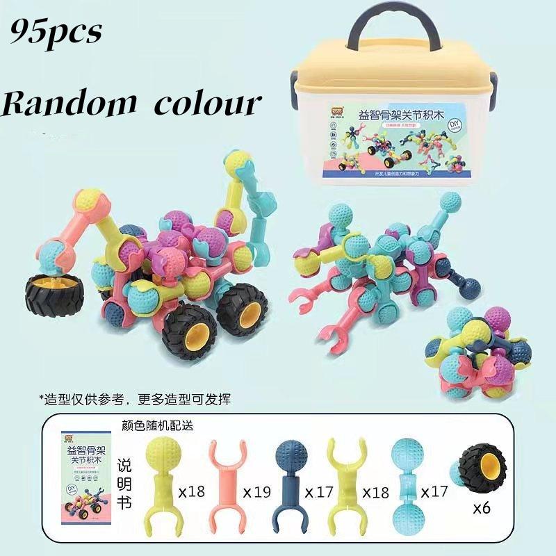 STEM Bausteine DIY Skelett Gelenk Bausteine Stecken Einfügungsblöcke Ziegel Lernspielzeug für Kinder Geschenk