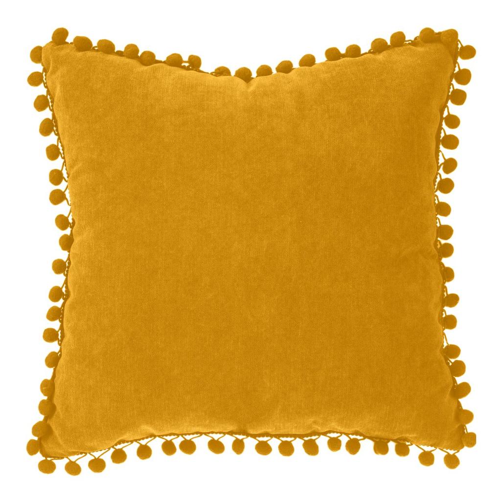 Poduszka Pompons 40X40 Cm Żółta