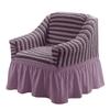 Einsitzer-Sofa Seater Seersucker Überwurf mit Rock Universeller Stretch-Sofa-Couch-Überwurf Leicht passender Möbelschutz