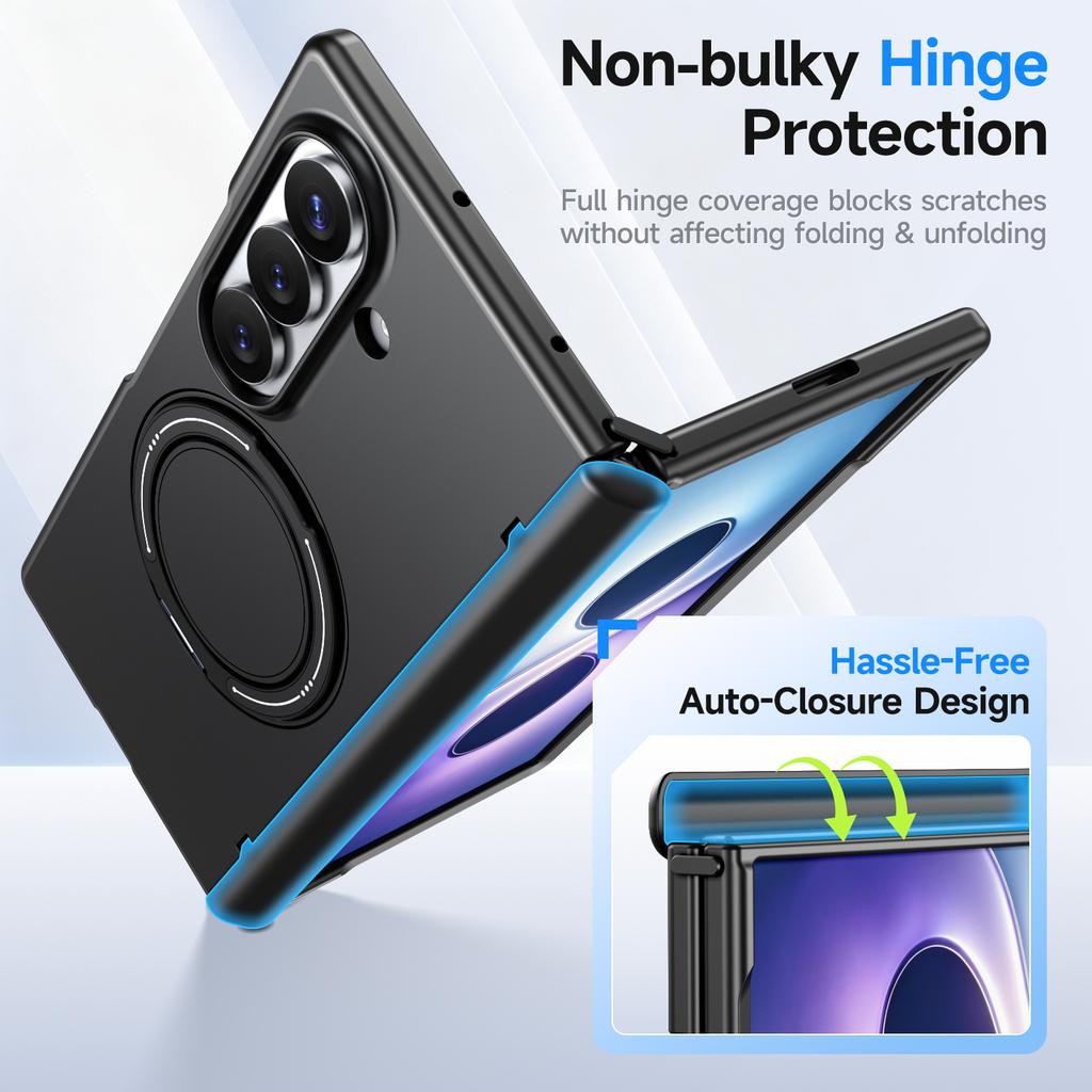 For Samsung Galaxy Z Fold 8 Ultra,Fold8 Ultra,Fold 8 Case Magnetic Stand, Fit for MagSafe, Hinge Protection Dropproof Case