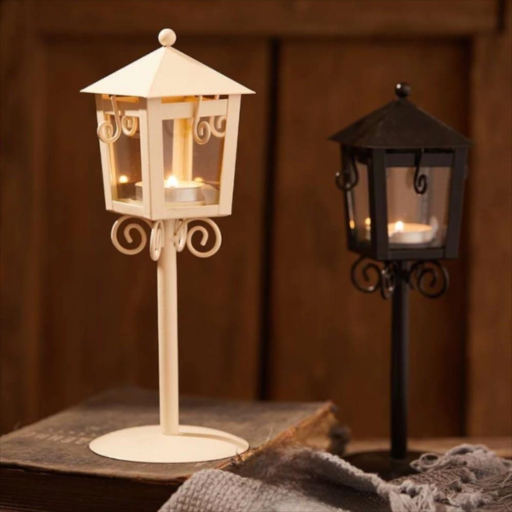 Simple Romantic Candlestick Classical Candle Lantern Modern Vintage Candle Holder  Living Room
