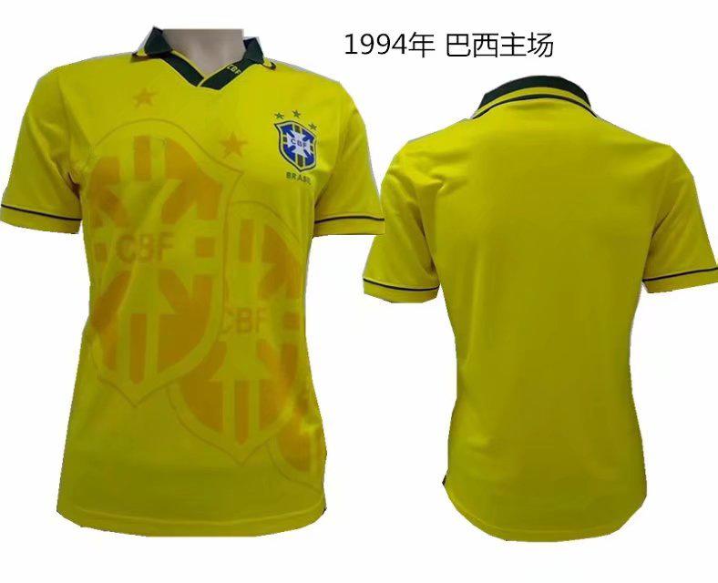 1994 Brazil jersey retro football jersey sports training jersey 10 Ronaldo football jersey S
