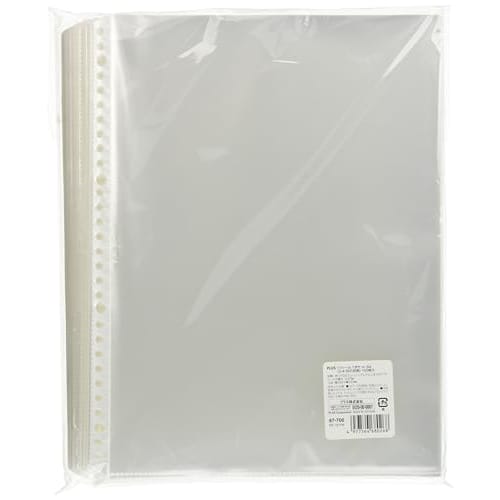 Plus Pocket Refill A4 1 Pocket 100 Sheets 2 Holes / 4 Holes / 30 Holes Common 87-700 Polypropylene (PP) Transparent