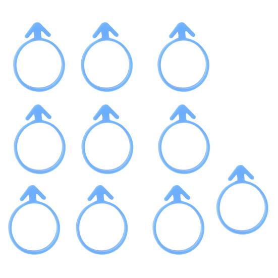 

10Pcs Pastry Eco-friendly Bag Clips High Elastic Silicone Decorative Pastry Bag Retaining Ties синий