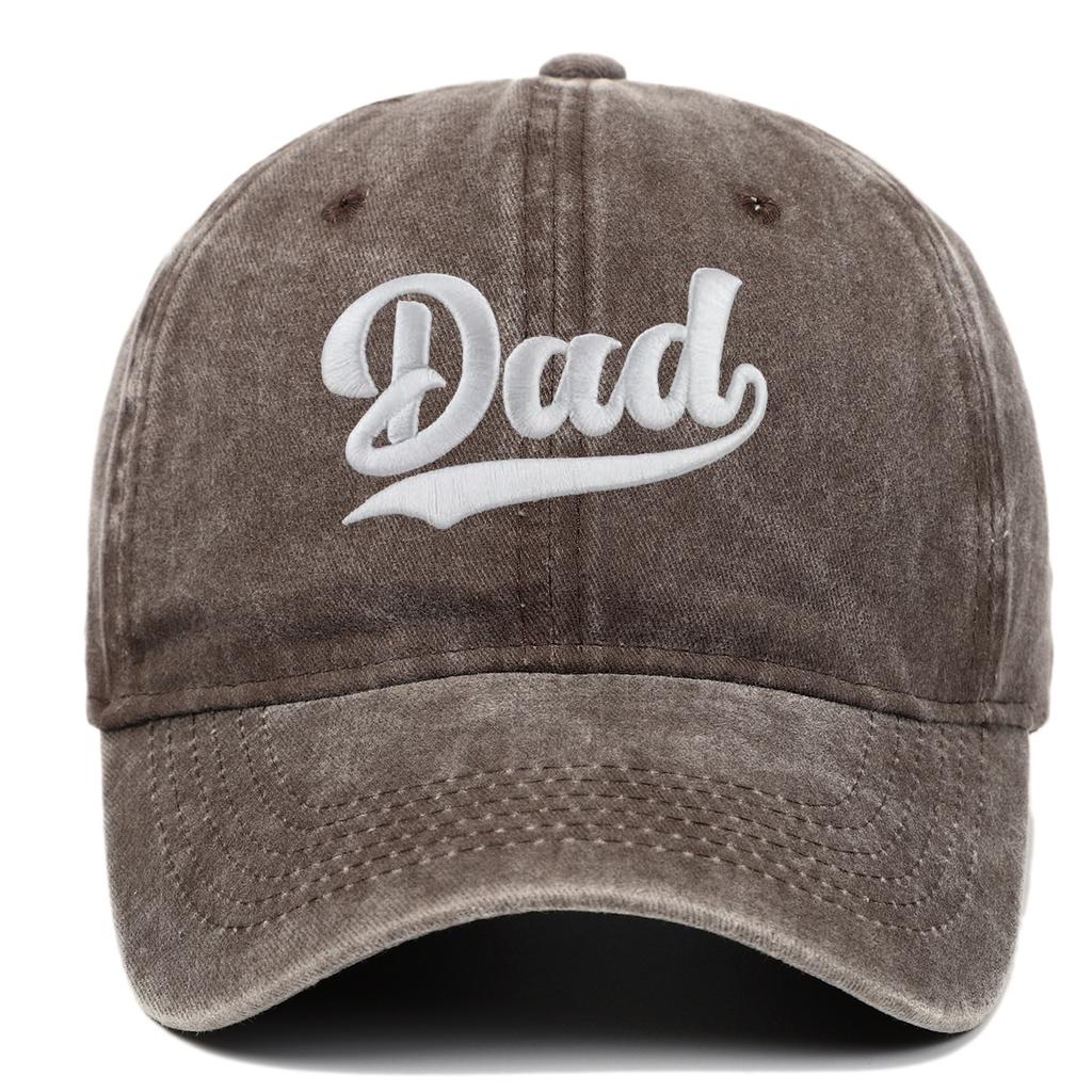 Brev Pappa Mamma Broderad Tvättad Mjuk Topp Basebollkeps Fars Dag Mors Dag Presenthatt