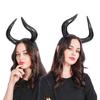 Gothic Horn Hair Hoop Ox Horn Headband Photo Props Halloween Party Headwear