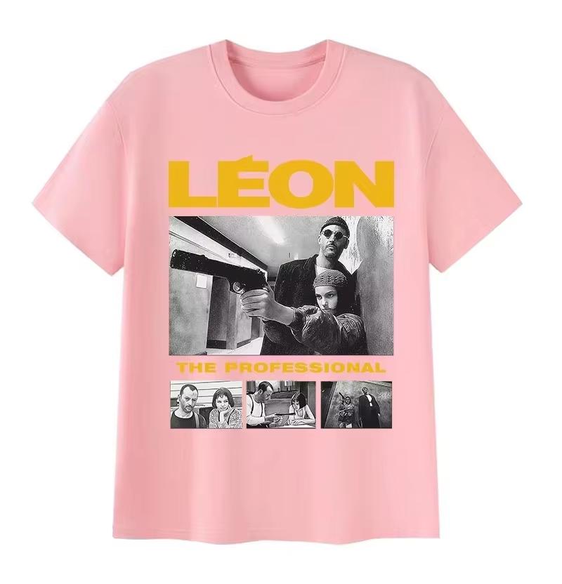 Movie Leon The Professional Graphic T Shirt Unisexs Womens Fashion ONeck Short Sleeve Tees Vintage High Street Tees Unisex
